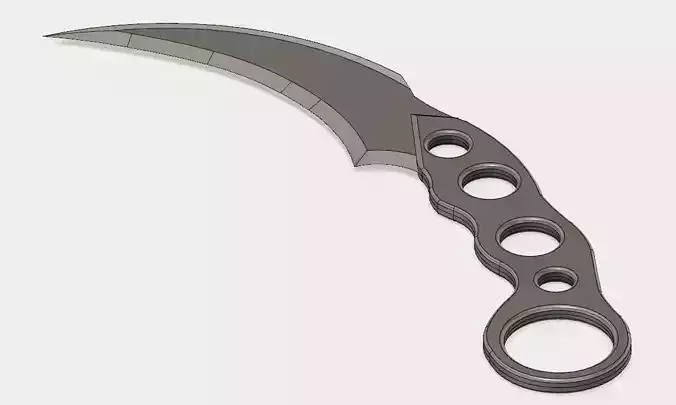 3D printed karambit 3D print model