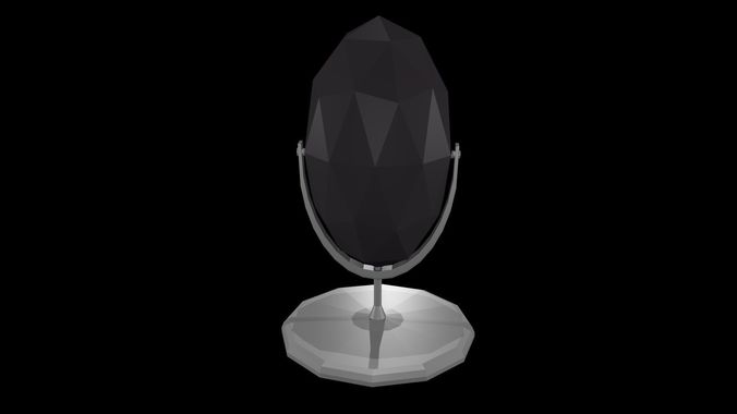 Low poly Retro microphone Low-poly 3D model