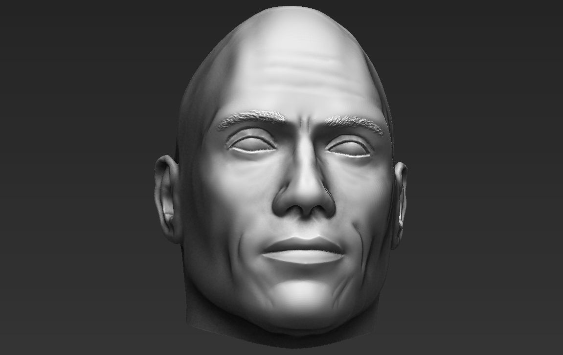 Dwayne The Rock Johnson standard version only mesh 3D model_10