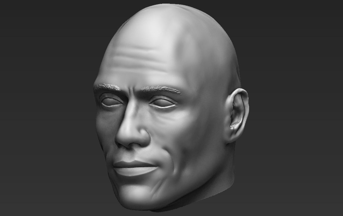 Dwayne The Rock Johnson standard version only mesh 3D model_1