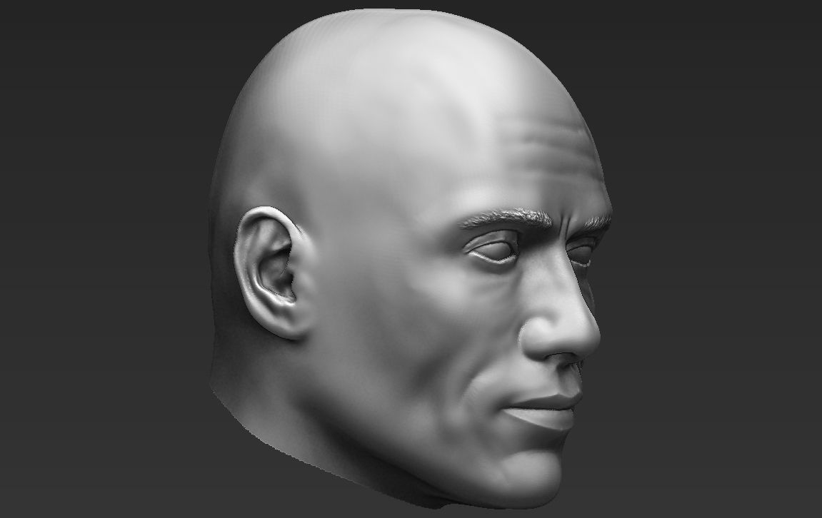 Dwayne The Rock Johnson standard version only mesh 3D model_8