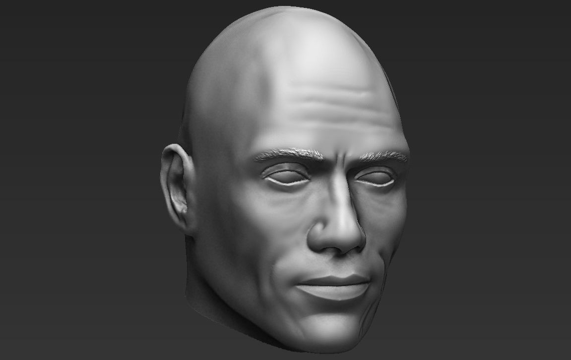 Dwayne The Rock Johnson standard version only mesh 3D model_9