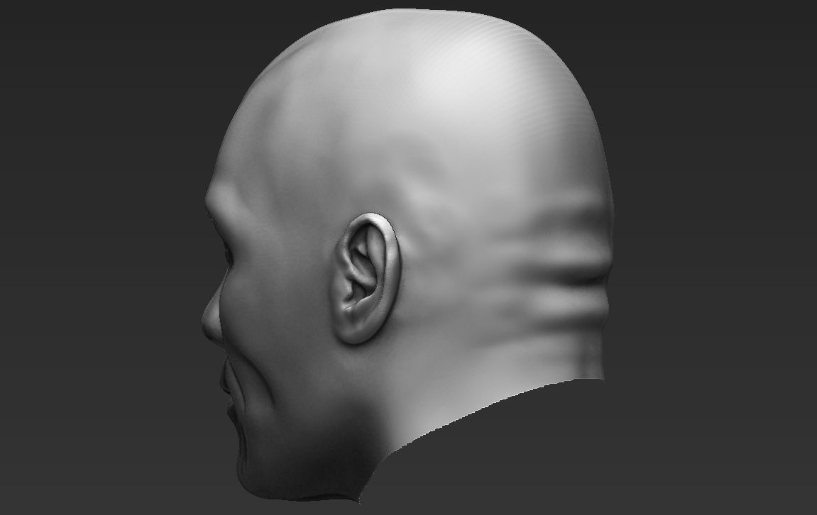 Dwayne The Rock Johnson standard version only mesh 3D model_3