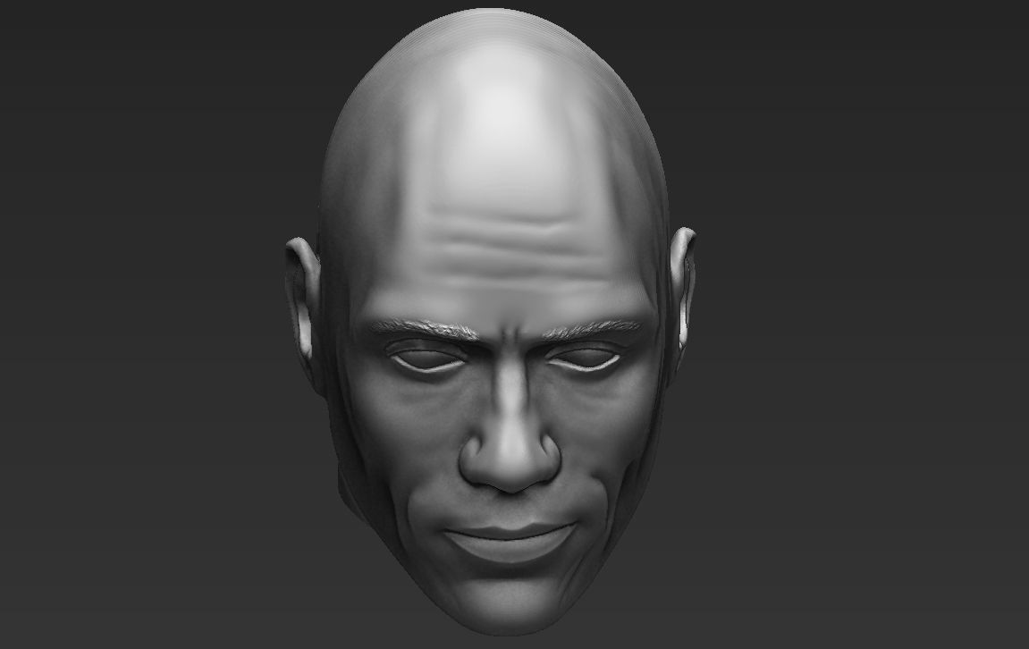 Dwayne The Rock Johnson standard version only mesh 3D model_11