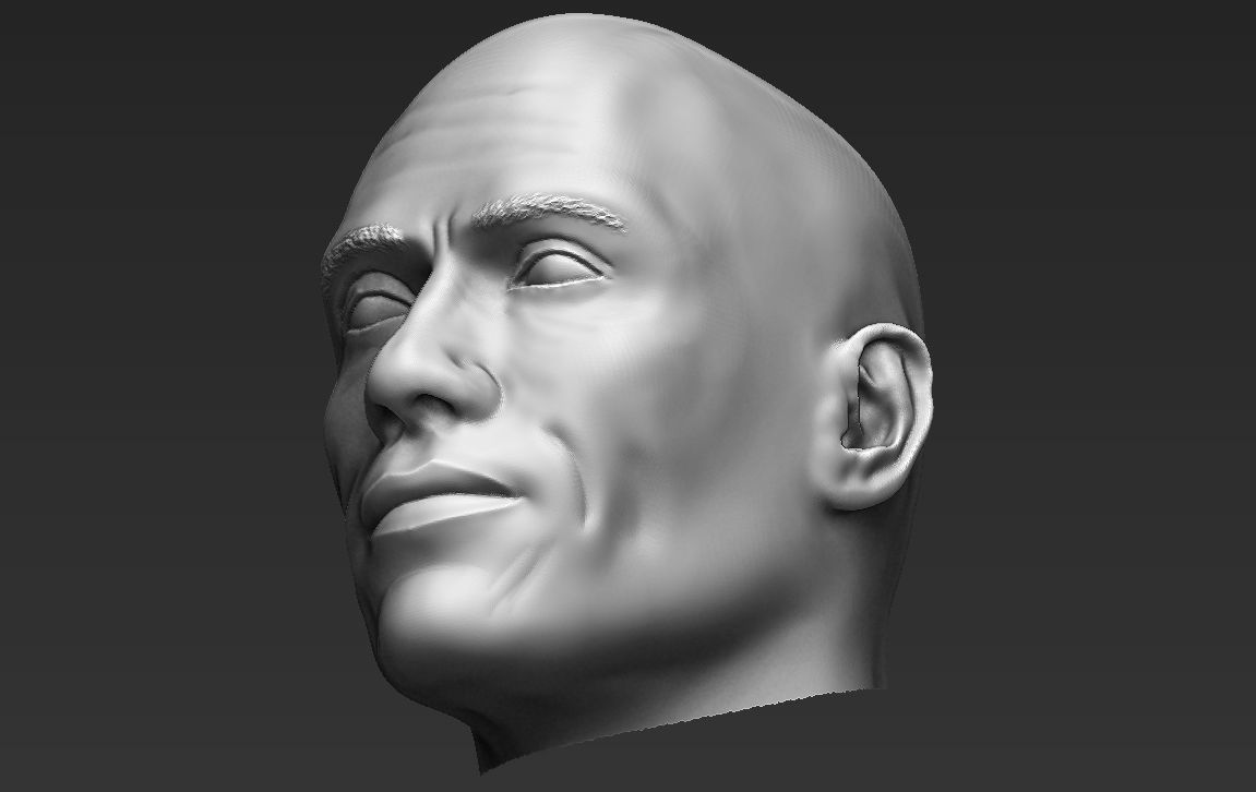 Dwayne The Rock Johnson standard version only mesh 3D model_13