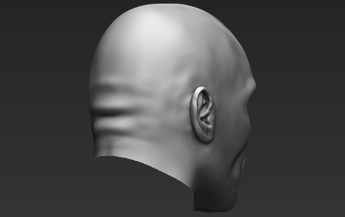 Dwayne The Rock Johnson standard version only mesh 3D model_6