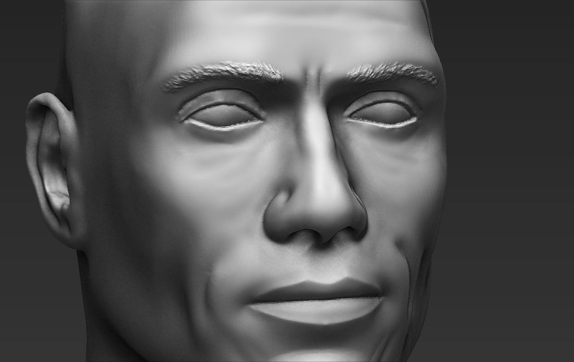 Dwayne The Rock Johnson standard version only mesh 3D model_14