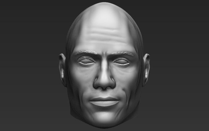 Dwayne The Rock Johnson standard version only mesh 3D model