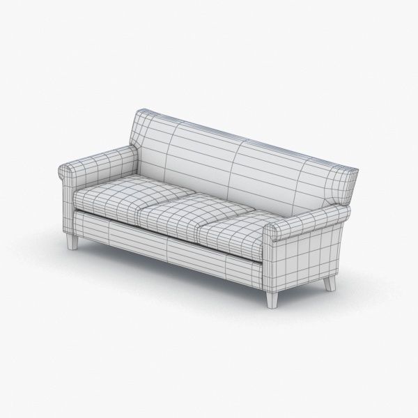 1117 - Sofa Low-poly 3D model_1