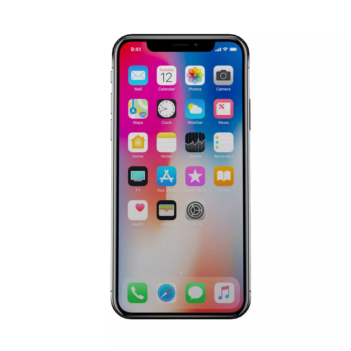 Low poly iPhone X 3D model for AR VR and Game ready Low-poly 3D model_0