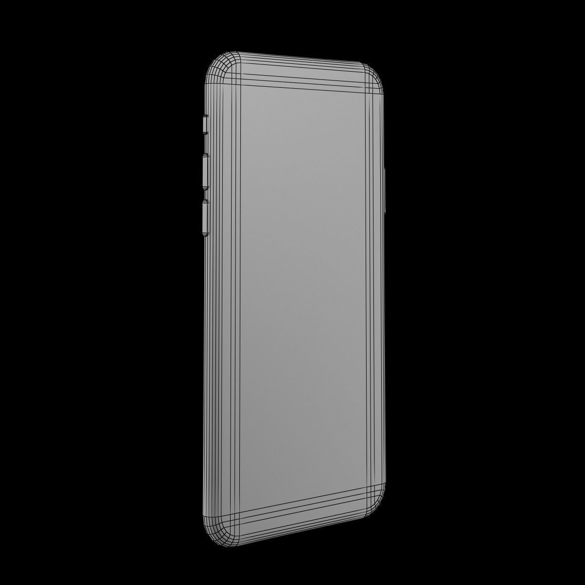 Low poly iPhone X 3D model for AR VR and Game ready Low-poly 3D model_3
