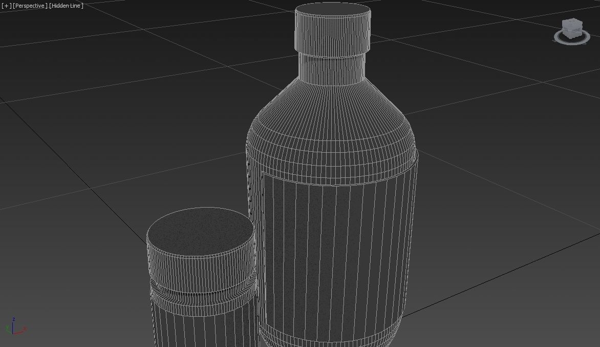 Bath Oil Bottles Low-poly 3D model_26