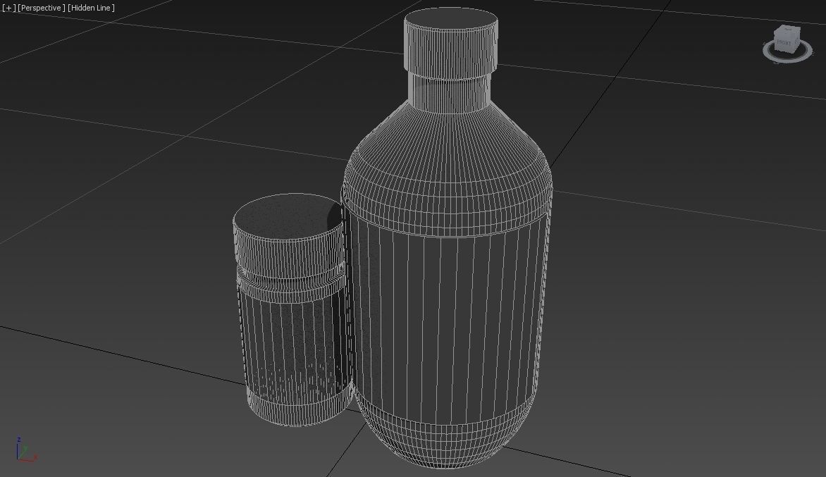 Bath Oil Bottles Low-poly 3D model_23