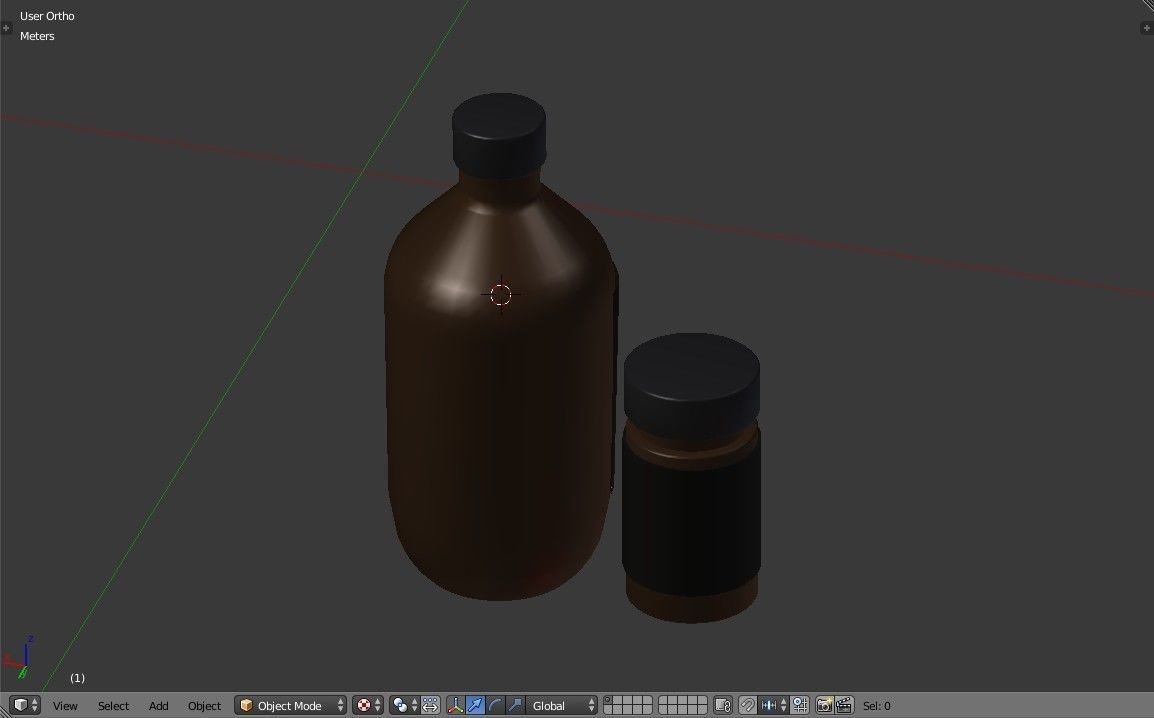 Bath Oil Bottles Low-poly 3D model_22