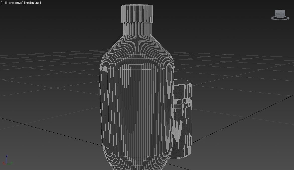 Bath Oil Bottles Low-poly 3D model_24