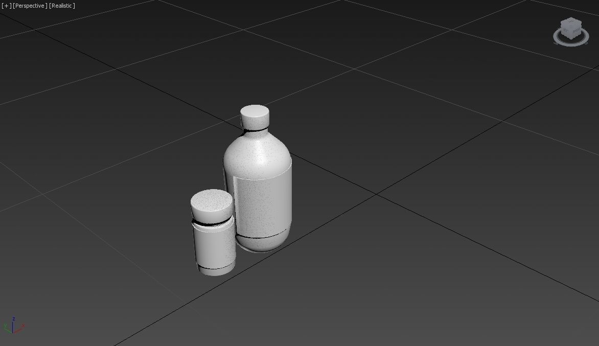 Bath Oil Bottles Low-poly 3D model_19