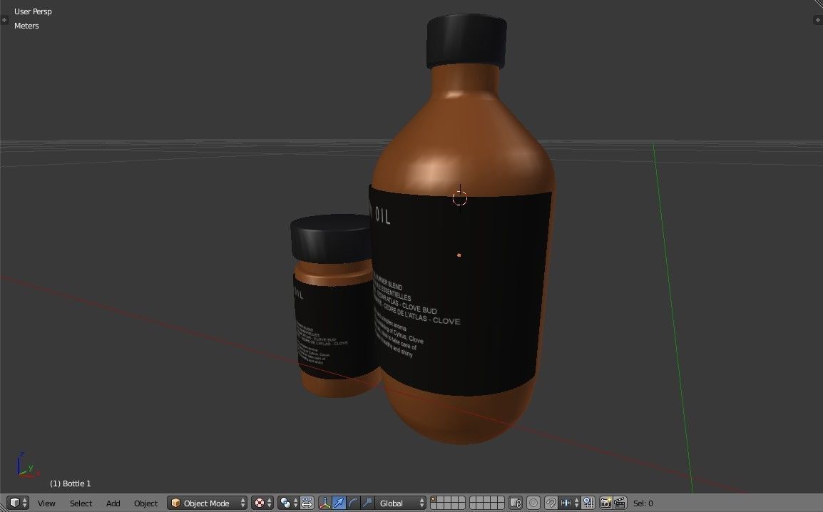 Bath Oil Bottles Low-poly 3D model_15