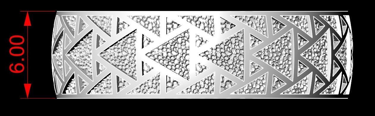 Stylish ring with triangles 271 3D print model_20
