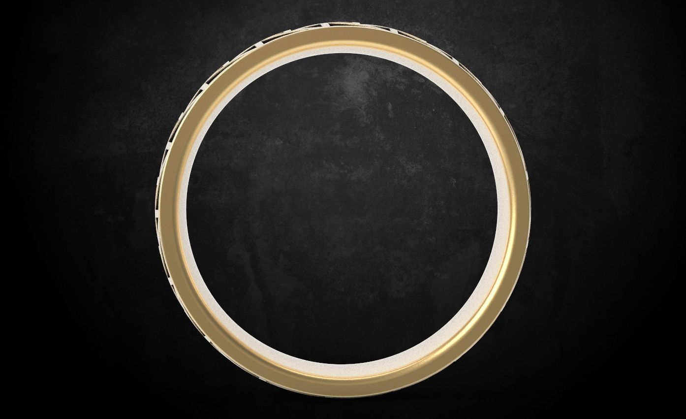 Stylish ring with triangles 271 3D print model_9