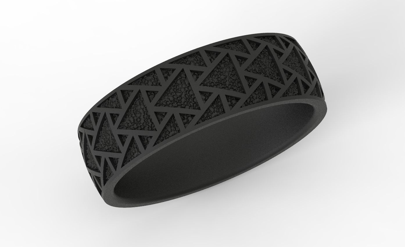 Stylish ring with triangles 271 3D print model_15