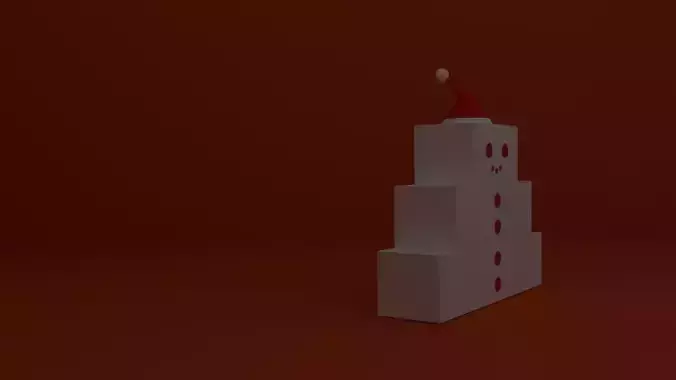 Snowman with santa hat