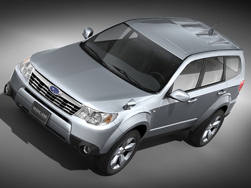 Subaru forester midpoly 3D model_1