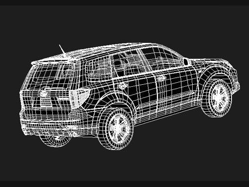 Subaru forester midpoly 3D model_7