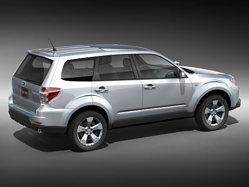 Subaru forester midpoly 3D model_5