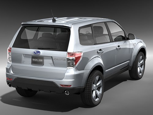 Subaru forester midpoly 3D model_4