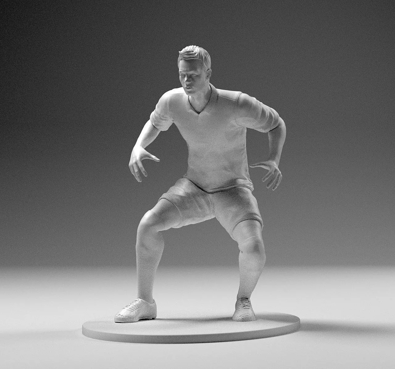 Footballer 02 Goalkeeper Pose 01 Stl 3D print model