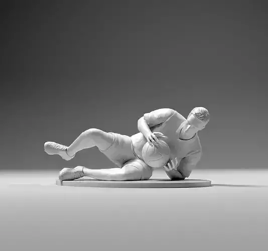 Footballer 02 Goalkeeper Pose 02 Stl 3D print model