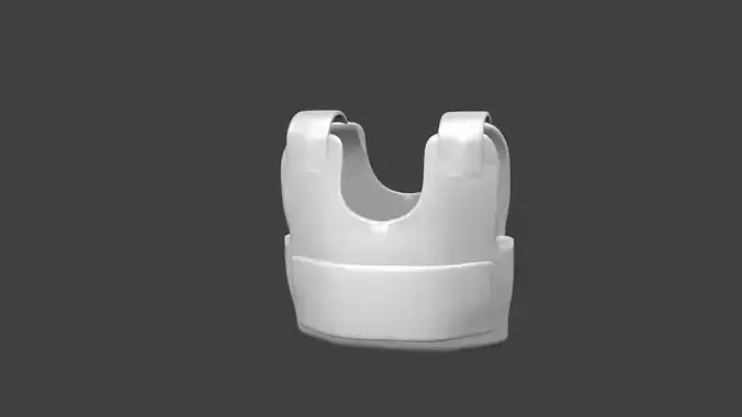 Basic Bullet Proof Jacket Low-poly 3D model