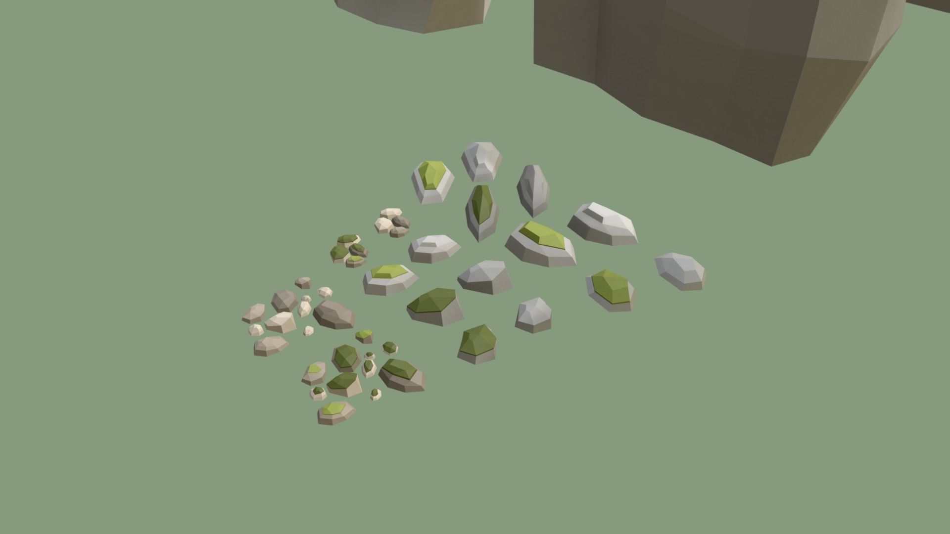 Multi season low poly nature Low-poly 3D model_16