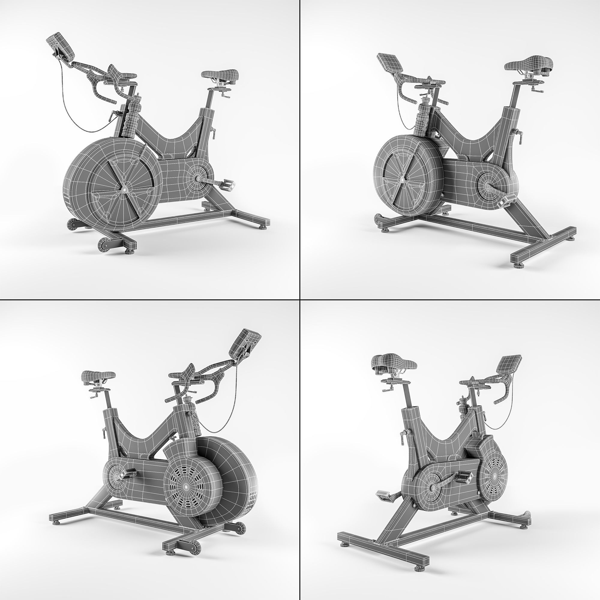 Wattbike Pro Indoor Cycle 3D model_3