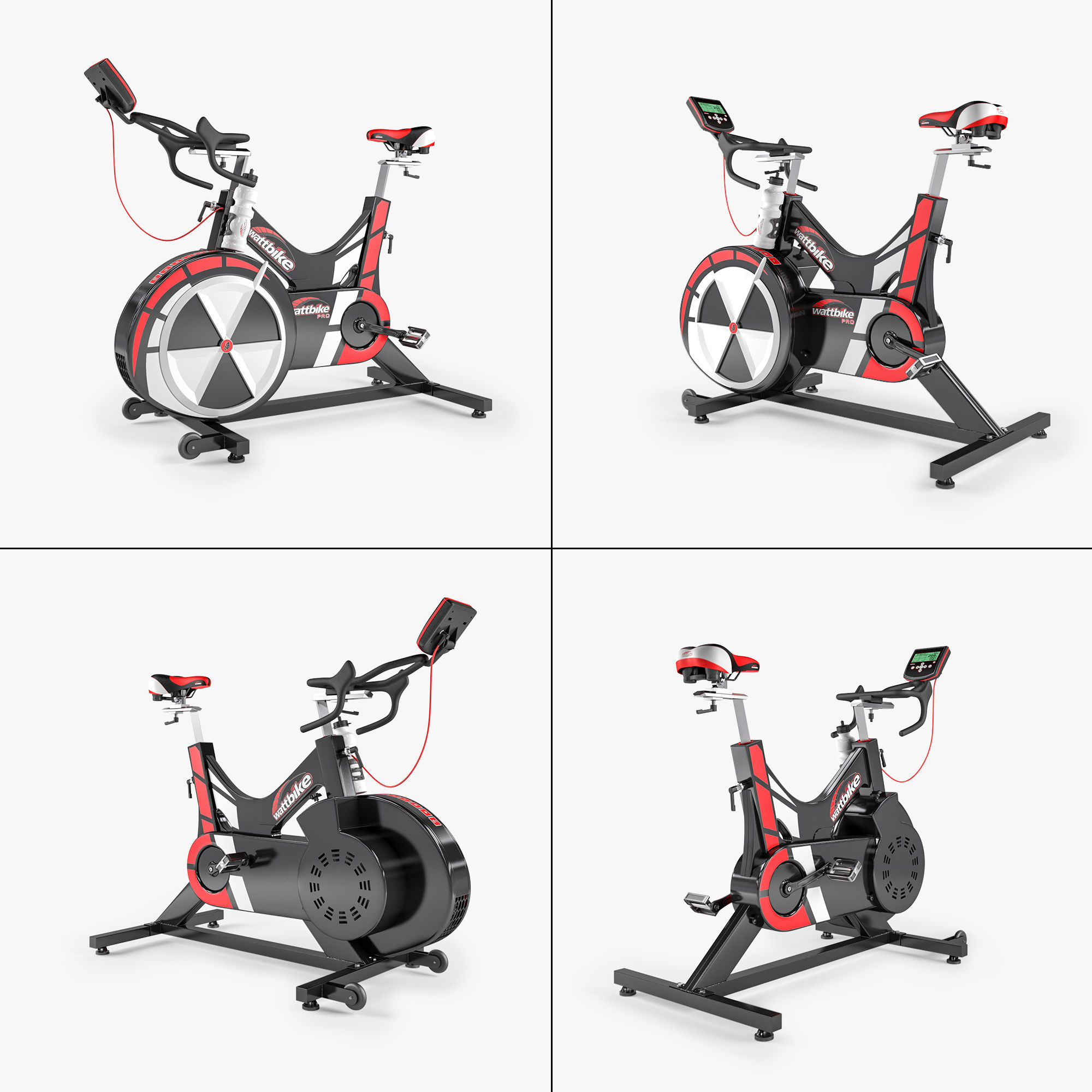 Wattbike Pro Indoor Cycle 3D model_2