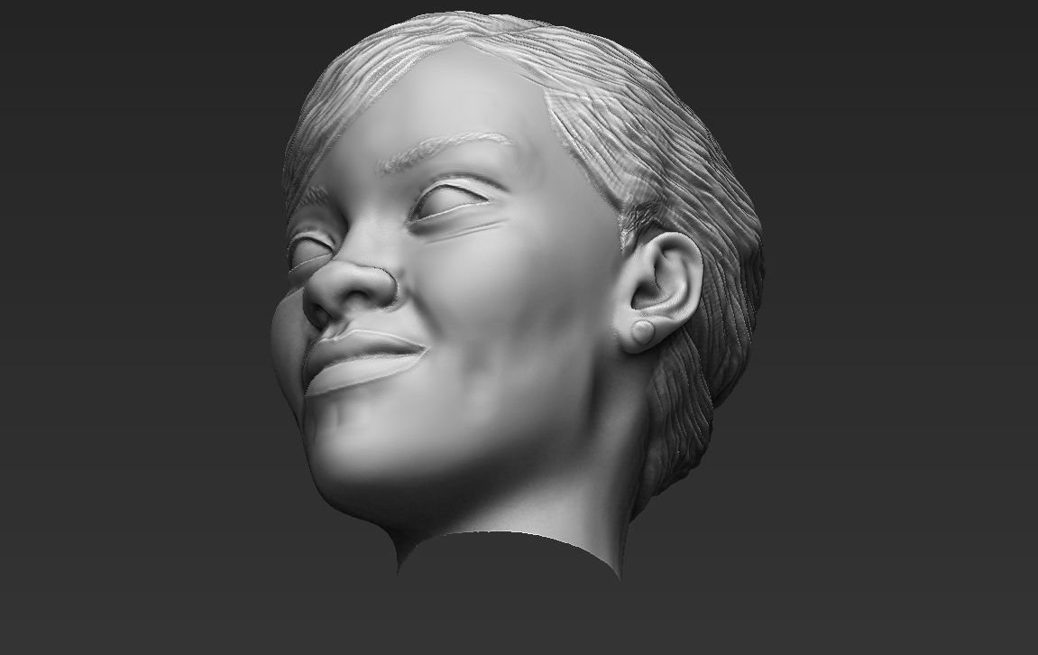 Rihanna standard version only mesh 3D model_13