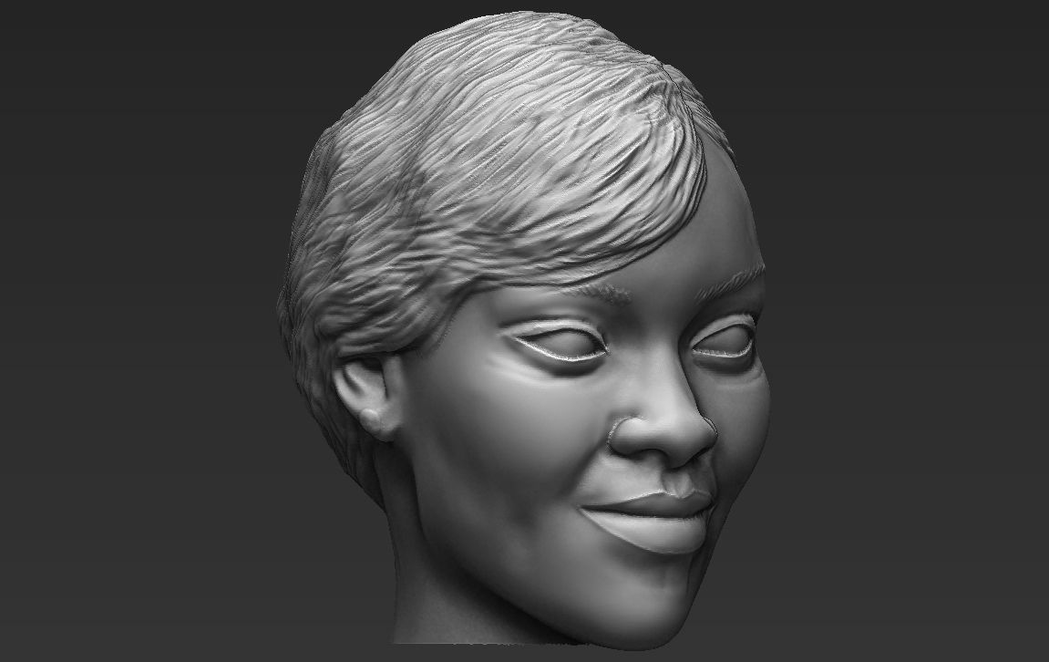 Rihanna standard version only mesh 3D model_9