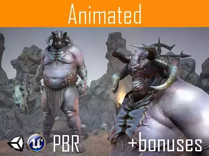 Character Orc Magur Low-poly 3D model