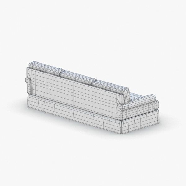1107 - Sofa Low-poly 3D model_4