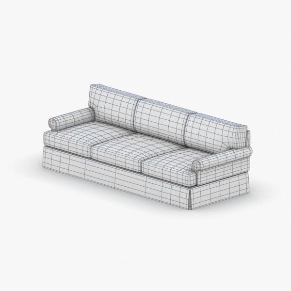 1107 - Sofa Low-poly 3D model_1