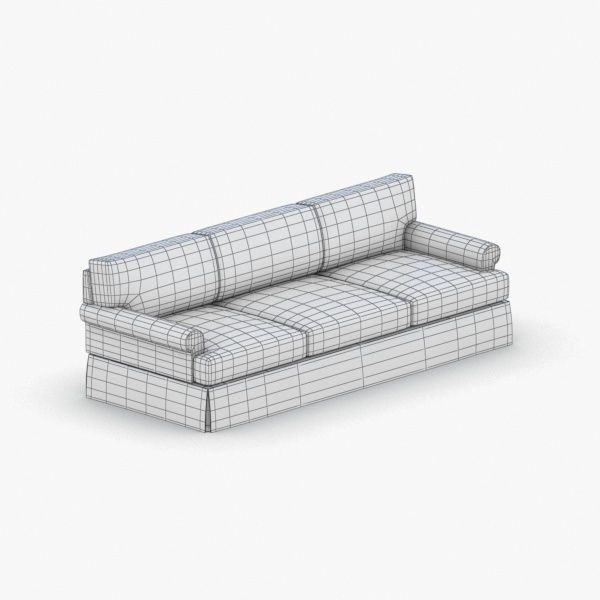 1107 - Sofa Low-poly 3D model_2