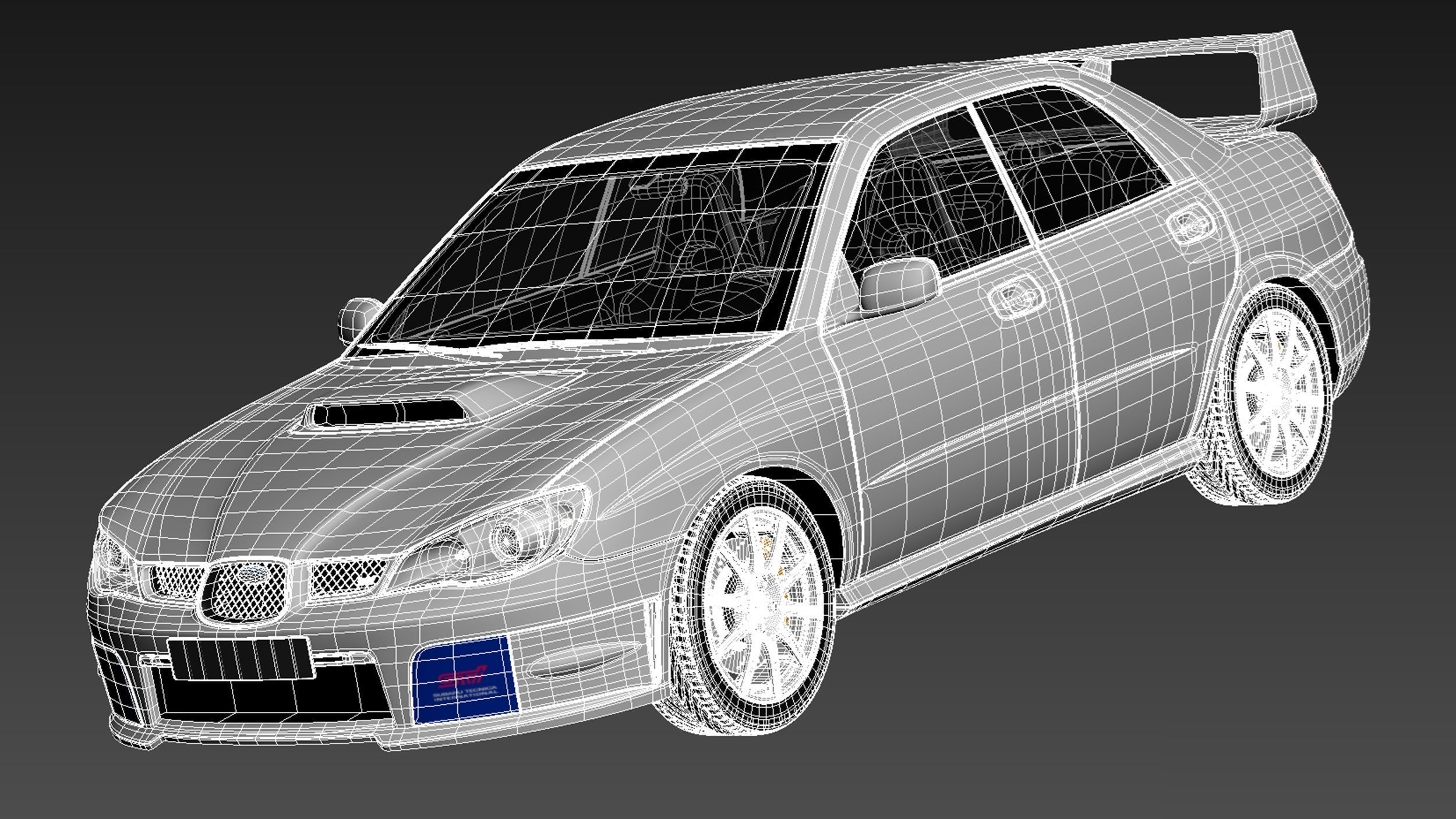 Subaru Impreza STi 2006 3D model_16
