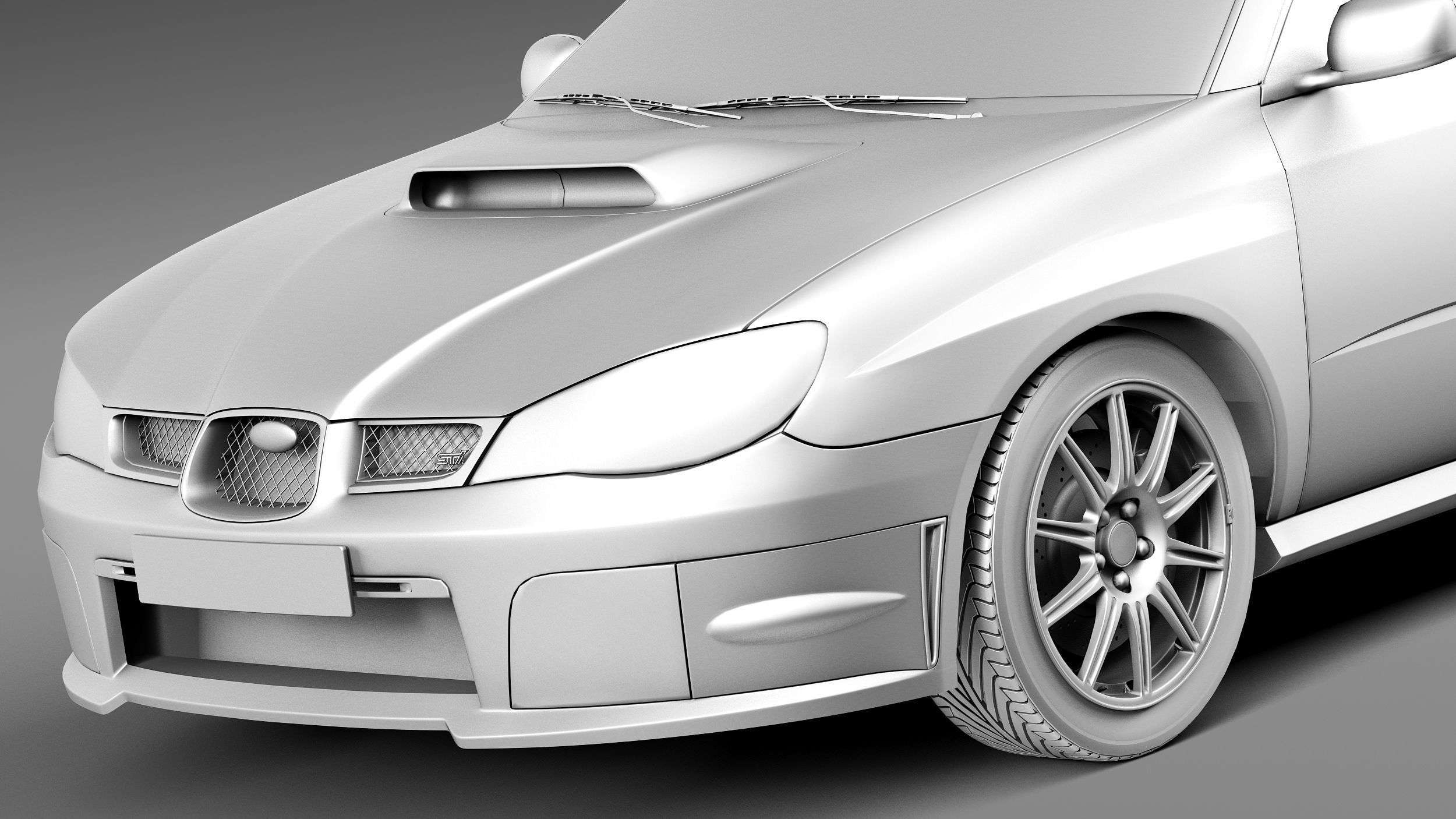 Subaru Impreza STi 2006 3D model_10