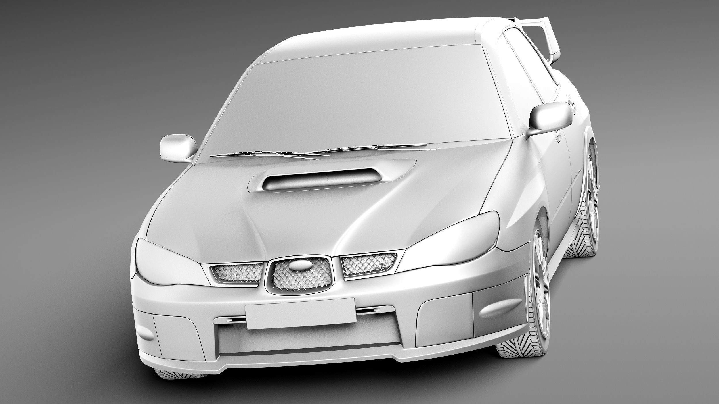 Subaru Impreza STi 2006 3D model_9