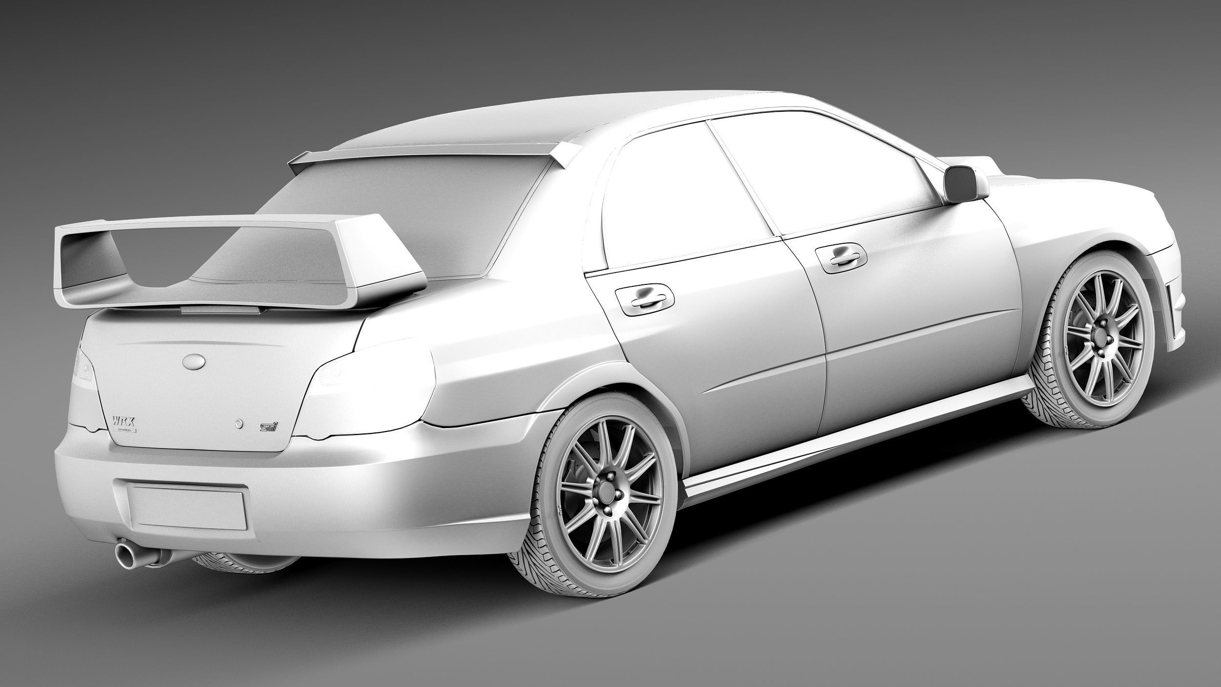 Subaru Impreza STi 2006 3D model_12