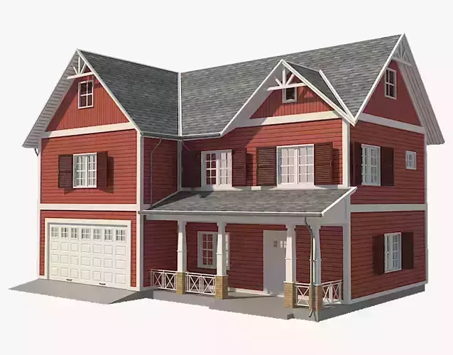 Traditional House 07 Low-poly 3D model