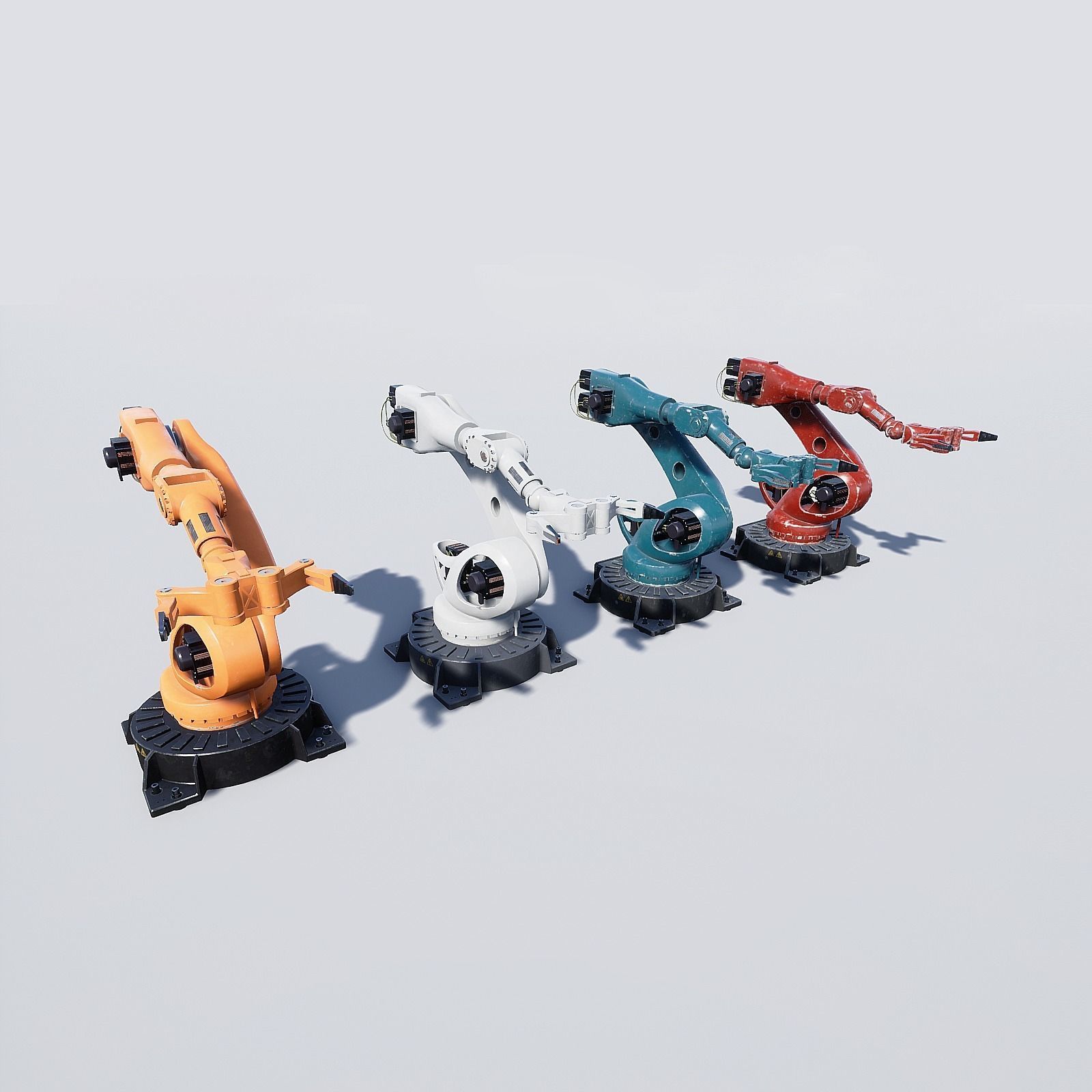 Manipulator Robot Low-poly 3D model_2