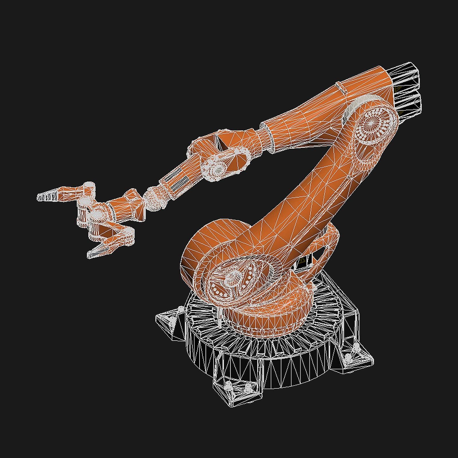 Manipulator Robot Low-poly 3D model_7