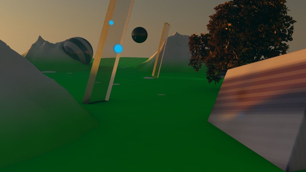 SCI-FI garden  Low-poly 3D model_4