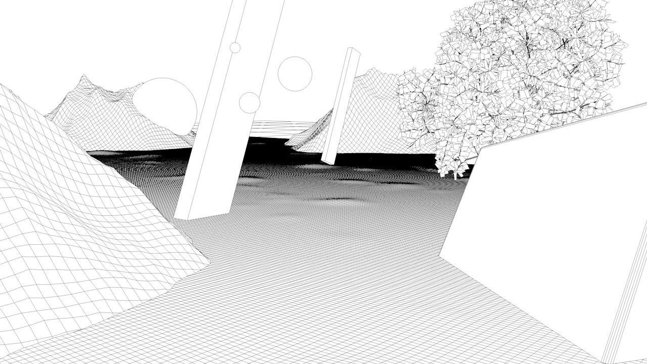 SCI-FI garden  Low-poly 3D model_5